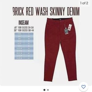 Sz 38 Red Lularoe denim